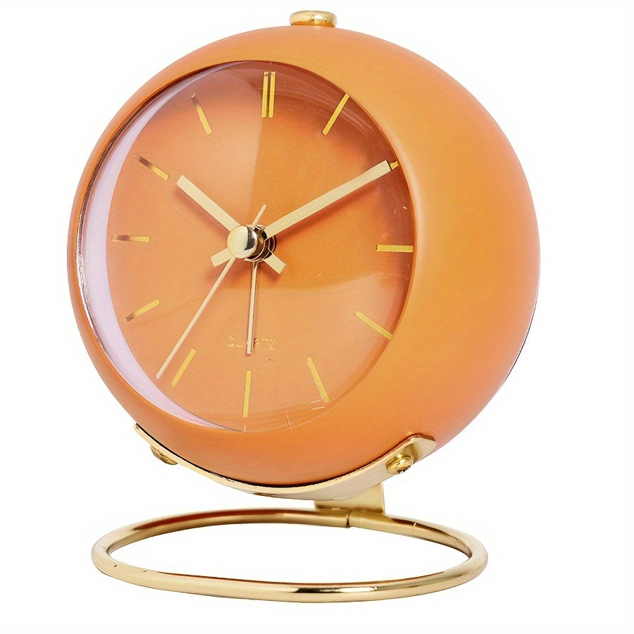 EleganceTime - Luxury Quartz Alarm Clock in Metal Design