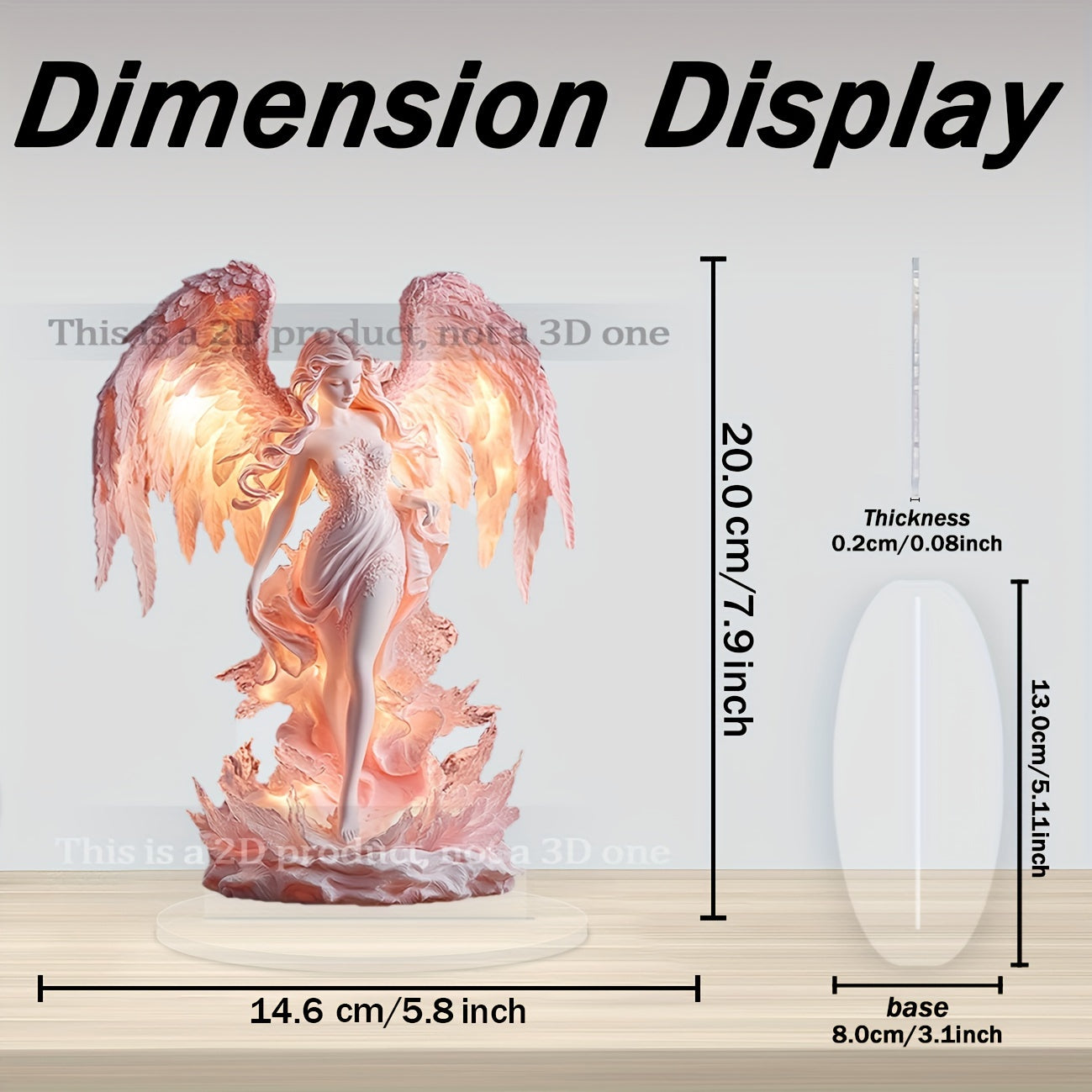 AngelGlow - Elegant Acrylic Angel Table Decoration