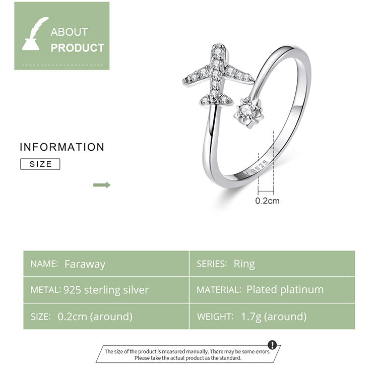 Unique Airplane Ring with Exquisite Design