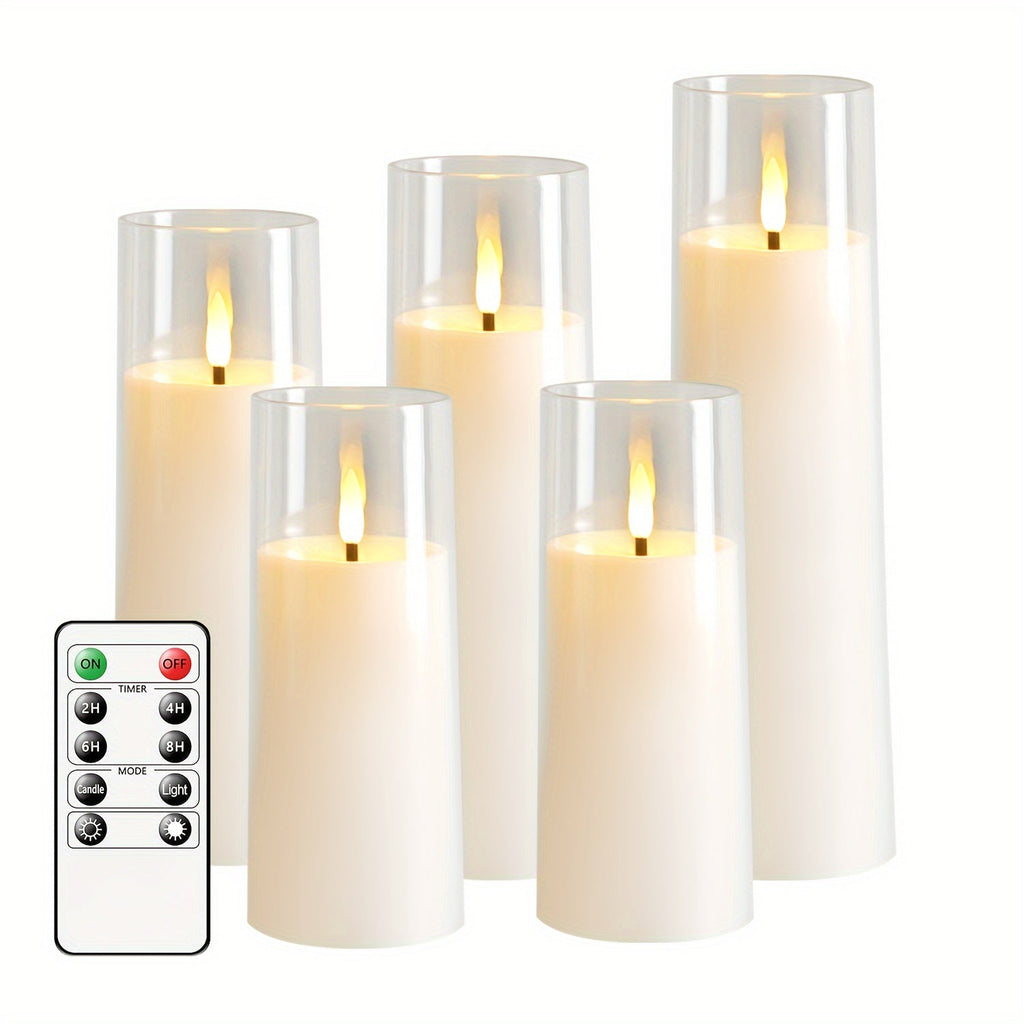 GlowCandle – Set of 5 LED Candles with Remote Control
