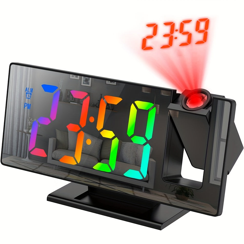 NieNie Alarm - Modern Mirror Projection Alarm Clock with Display