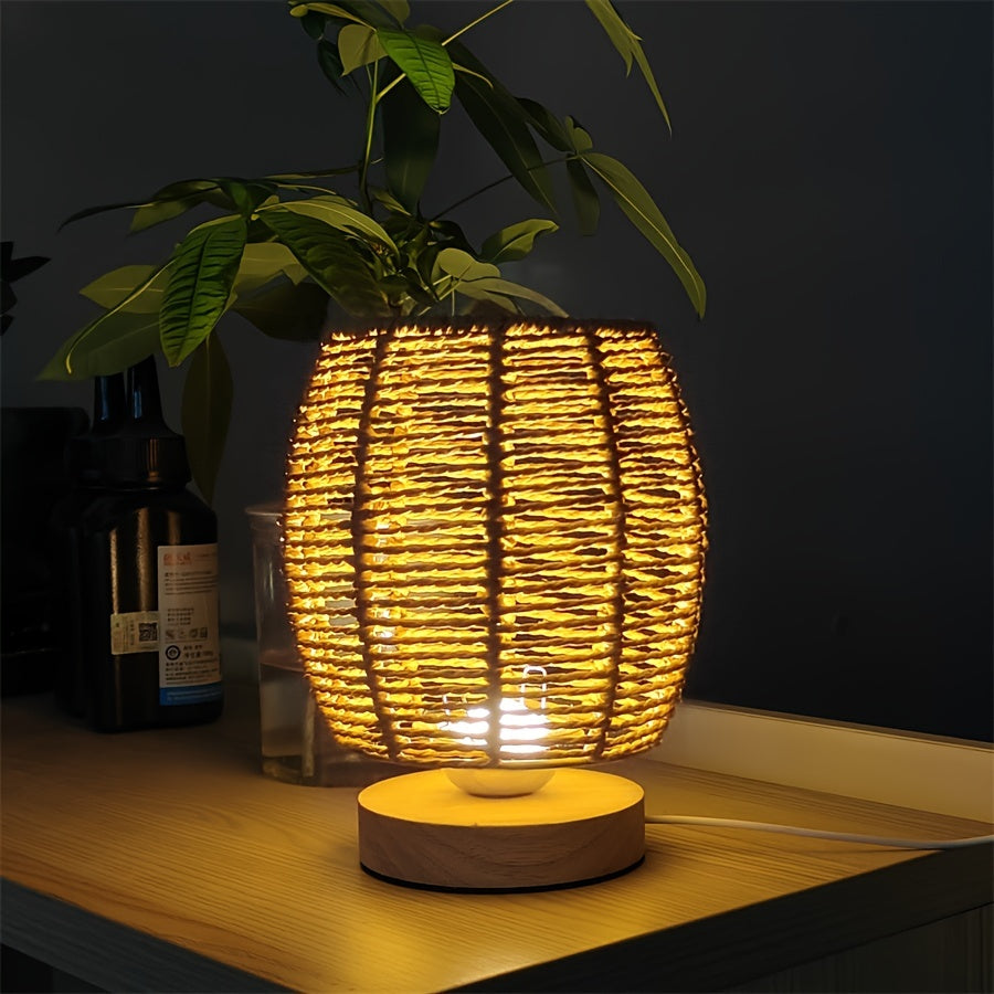 EcoLoom - Artisan Wooden Table Lamp with LED Lighting