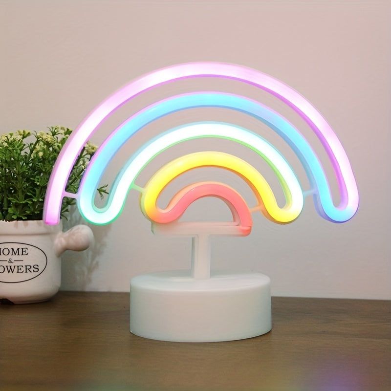 RainbowGlow – Modern Neon Rainbow with Designer Base