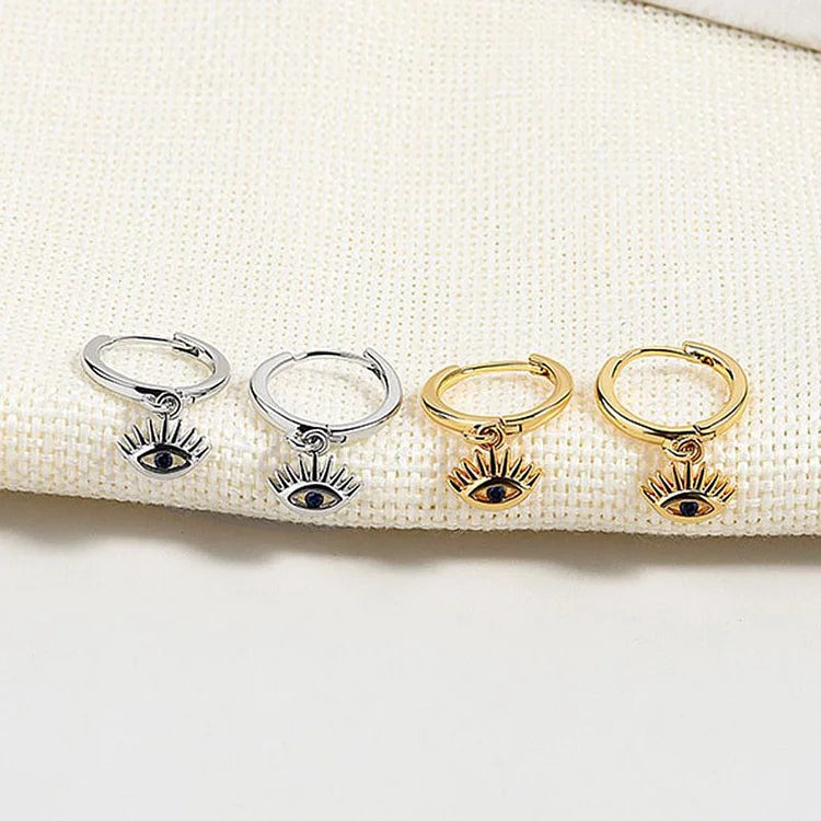 Chic Gold/Silver Earrings with Enchanting Evil Eye - Noa Collection
