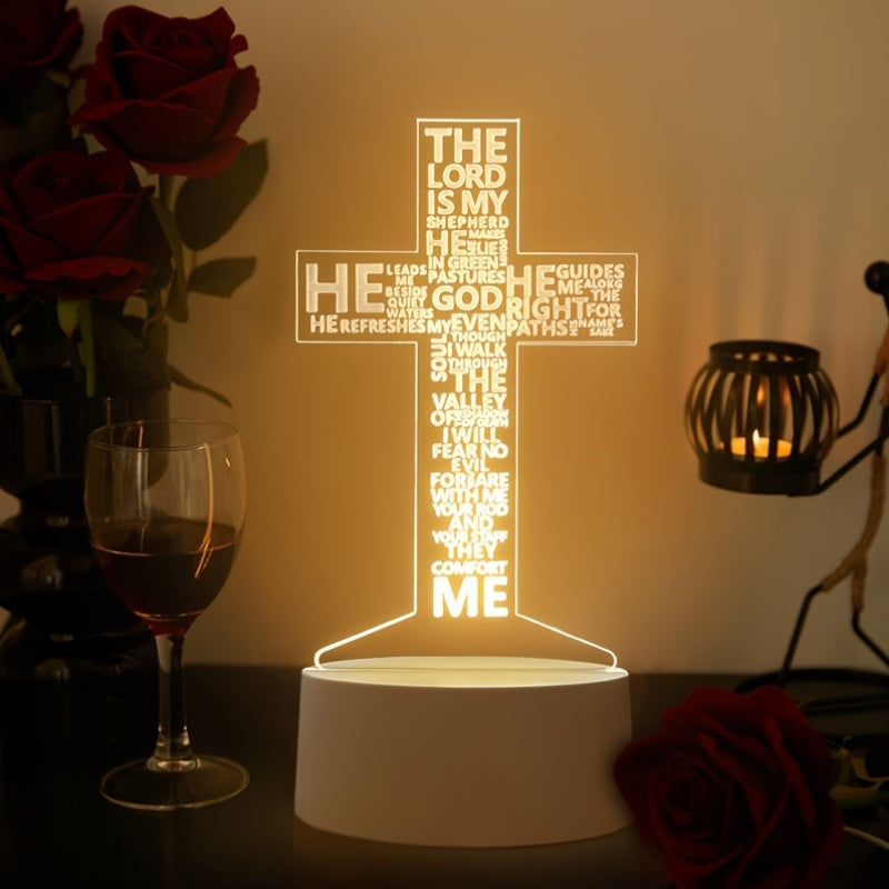 CrossGlow - 3D LED Night Light Acrylic with USB