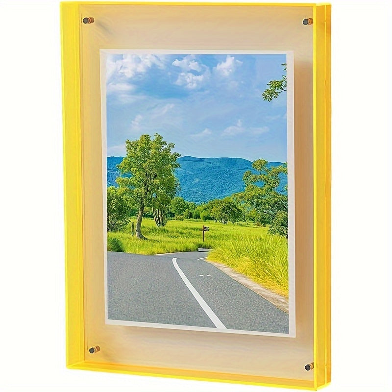 AcrylicFrame – Modern Vertical Photo Frame for Table and Wall