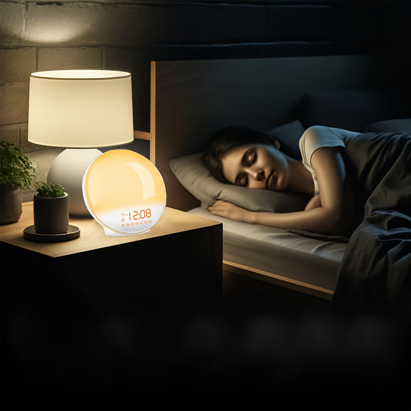 AlarmGlow – Smart Sunrise Alarm Clock with Dual Alarm