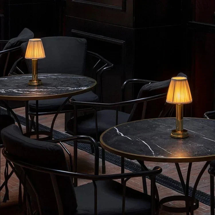 LuxeSilk Wireless Table Lamp - Elegant Cordless Table Lamp for Atmospheric Spaces