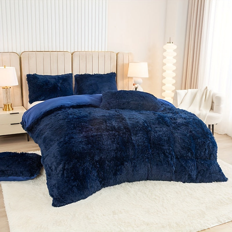 Ultra-Soft Plush Duvet Cover Set with Zipper - Luxury & Comfort