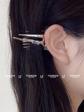 Silver Elysia Elf Wing Earrings