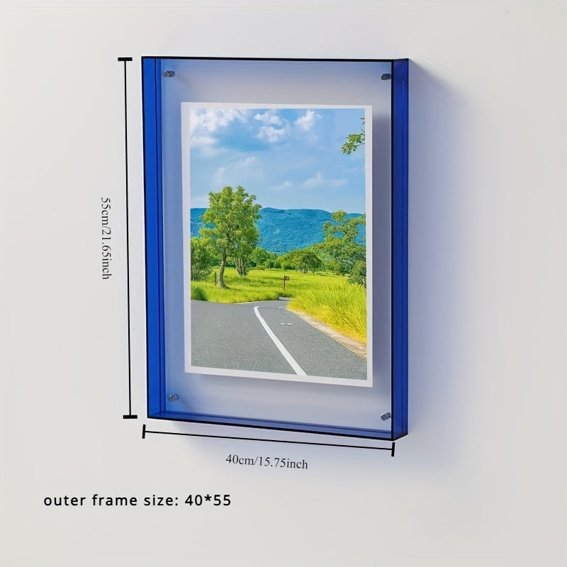 AcrylicFrame – Modern Vertical Photo Frame for Table and Wall