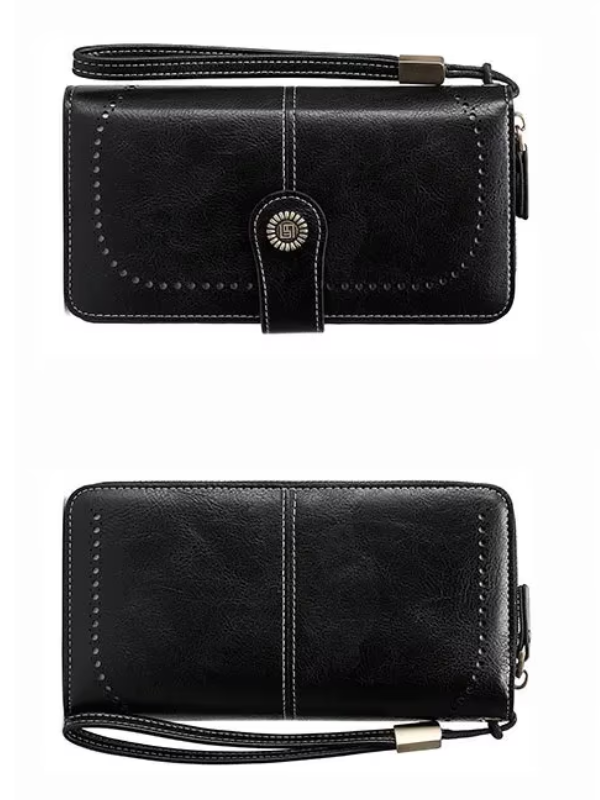 LeatherMax - Stylish Leather Wallet with Wrist Strap