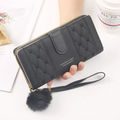 EmbroiWallet - Elegant Wallet Whiteh Wrist Strap