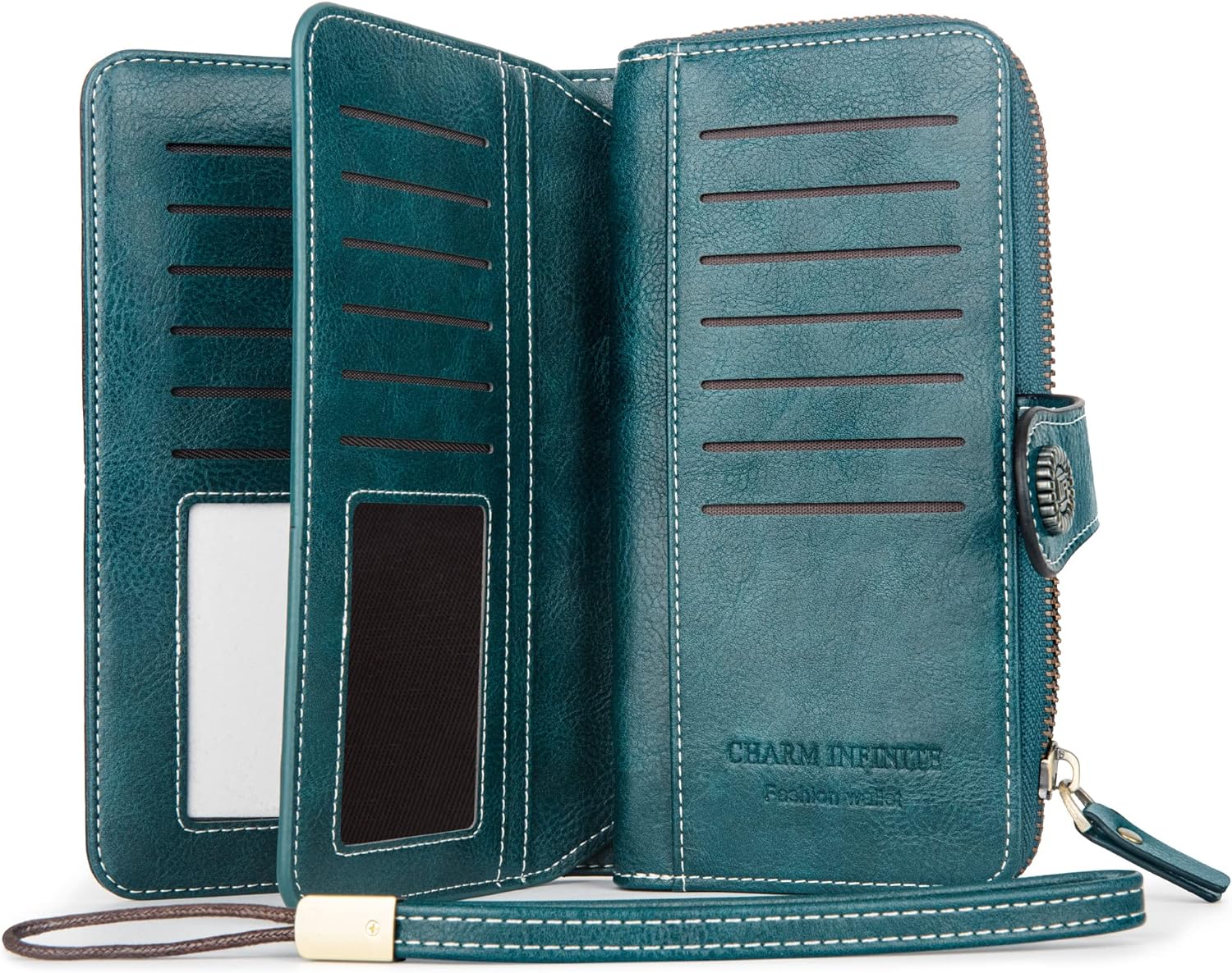 LeatherMax - Stylish Leather Wallet with Wrist Strap