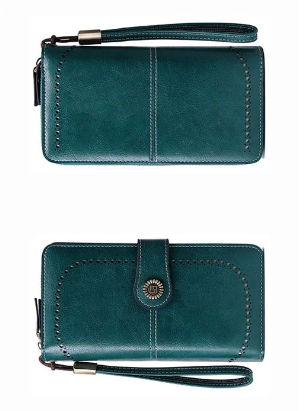 LeatherMax - Stylish Leather Wallet with Wrist Strap