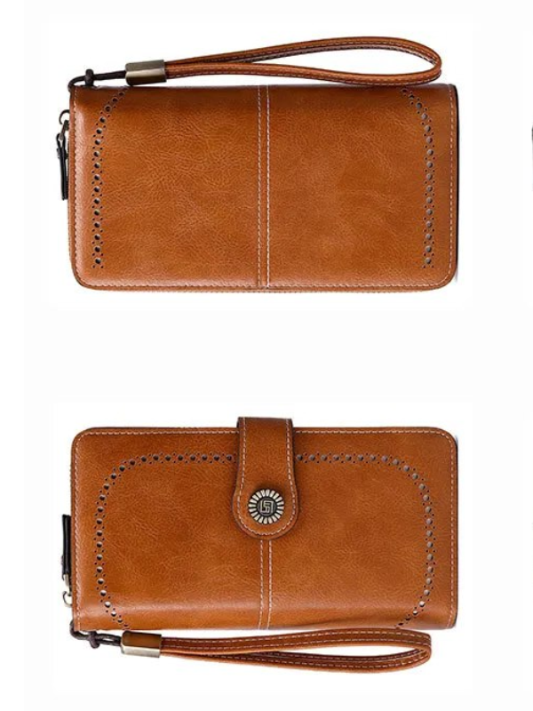 LeatherMax - Stylish Leather Wallet with Wrist Strap