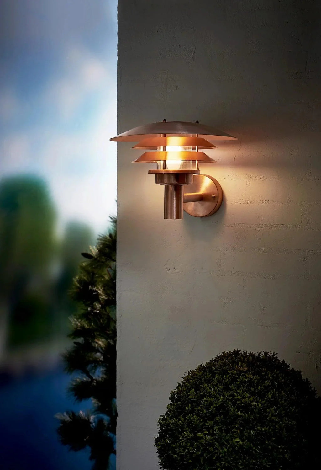 VenoLight Outdoor Lamp – Copper E27 Wall Lamp with Glass