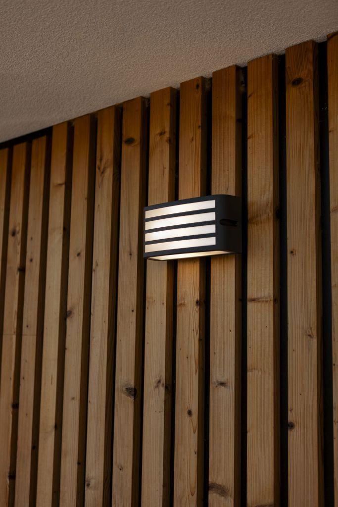 ZebraGlow Outdoor Lamp - Black Grid E27 Wall Lighting