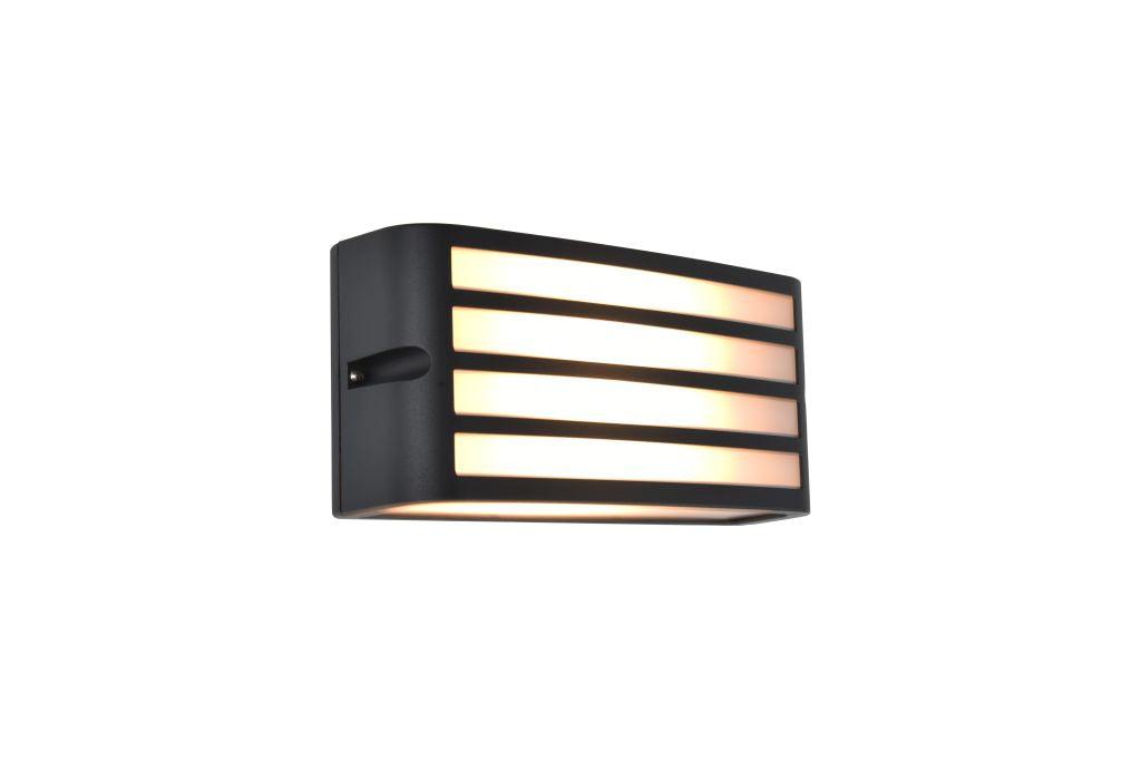 ZebraGlow Outdoor Lamp - Black Grid E27 Wall Lighting