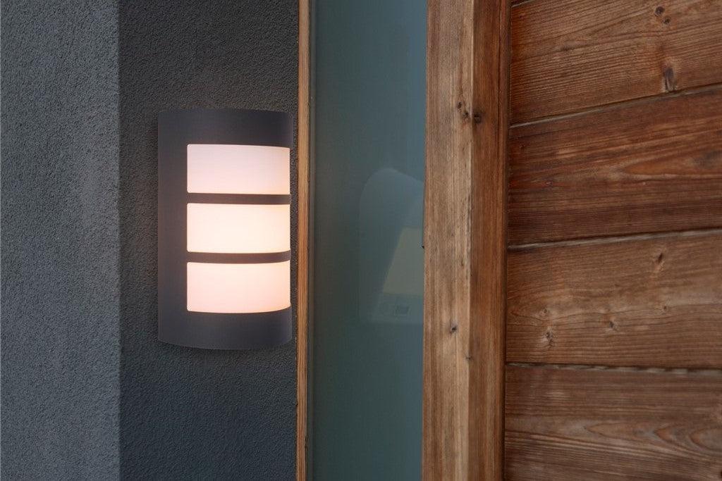 Nila Outdoor Light – Grey E27 Wall Lamp for the Door