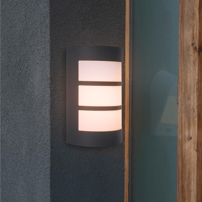 Nila Outdoor Light – Grey E27 Wall Lamp for the Door