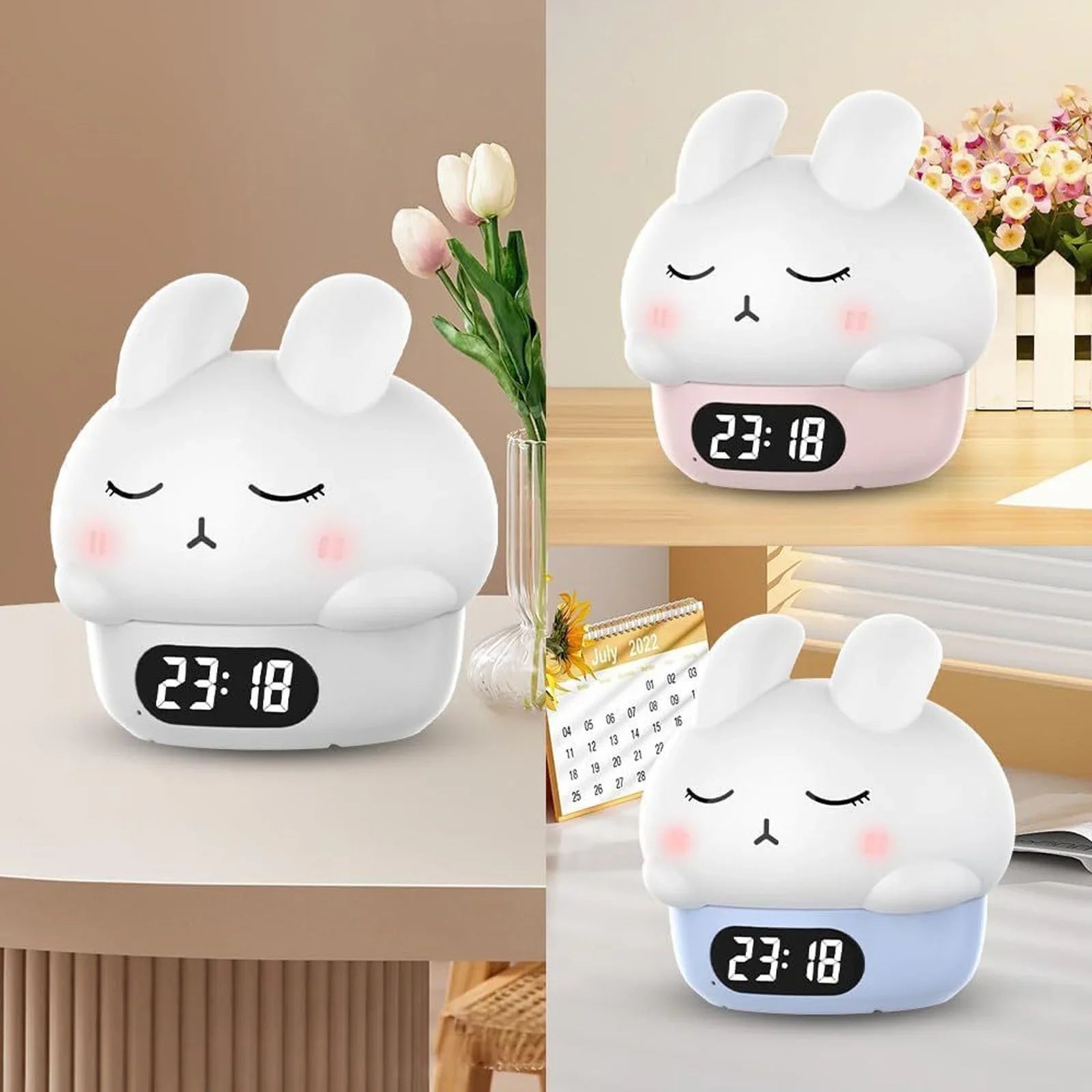 GlowTime Alarm Clock - Compact USB Rechargeable Travel Alarm