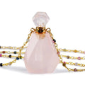 Elegant Necklace with Crystal Perfume Bottle - Iris