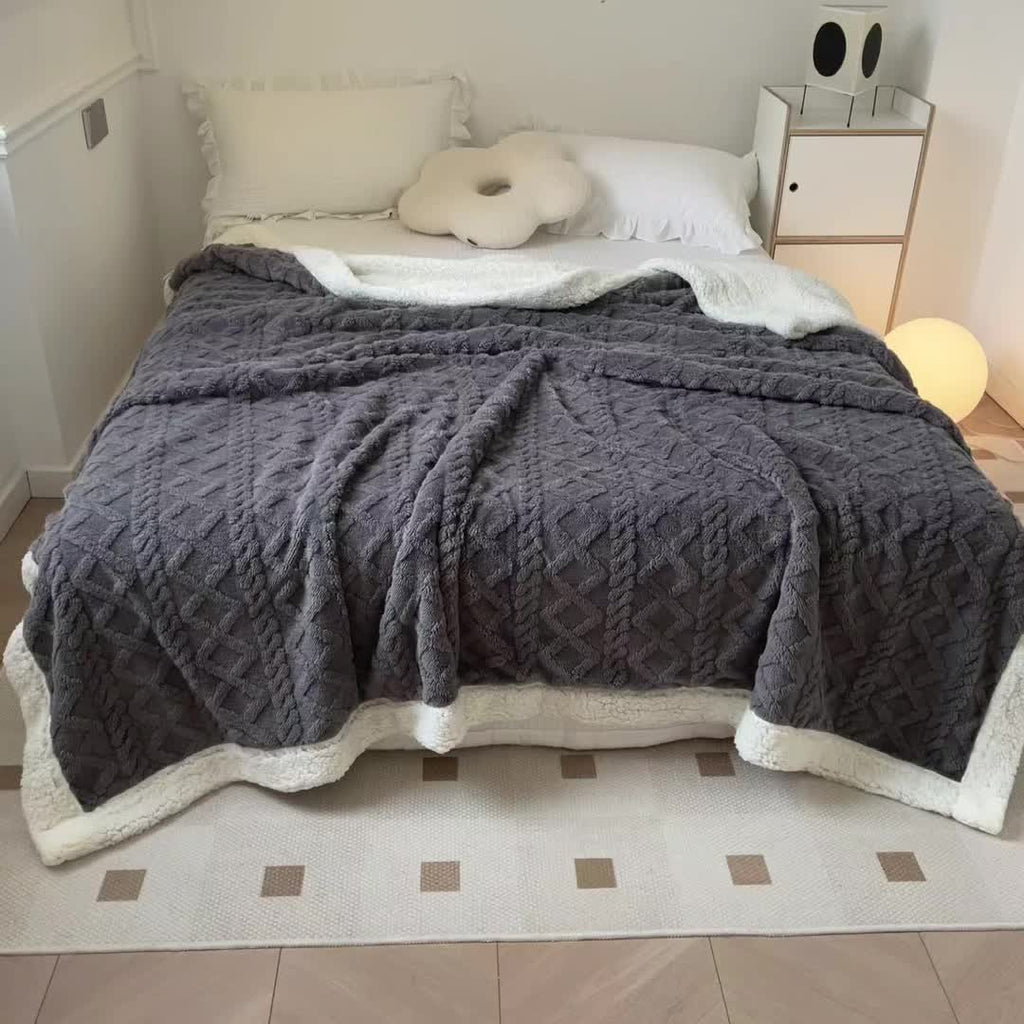 Stijlvolle Omkeerbare Fleece Deken voor Ultiem Comfort en Warmte
