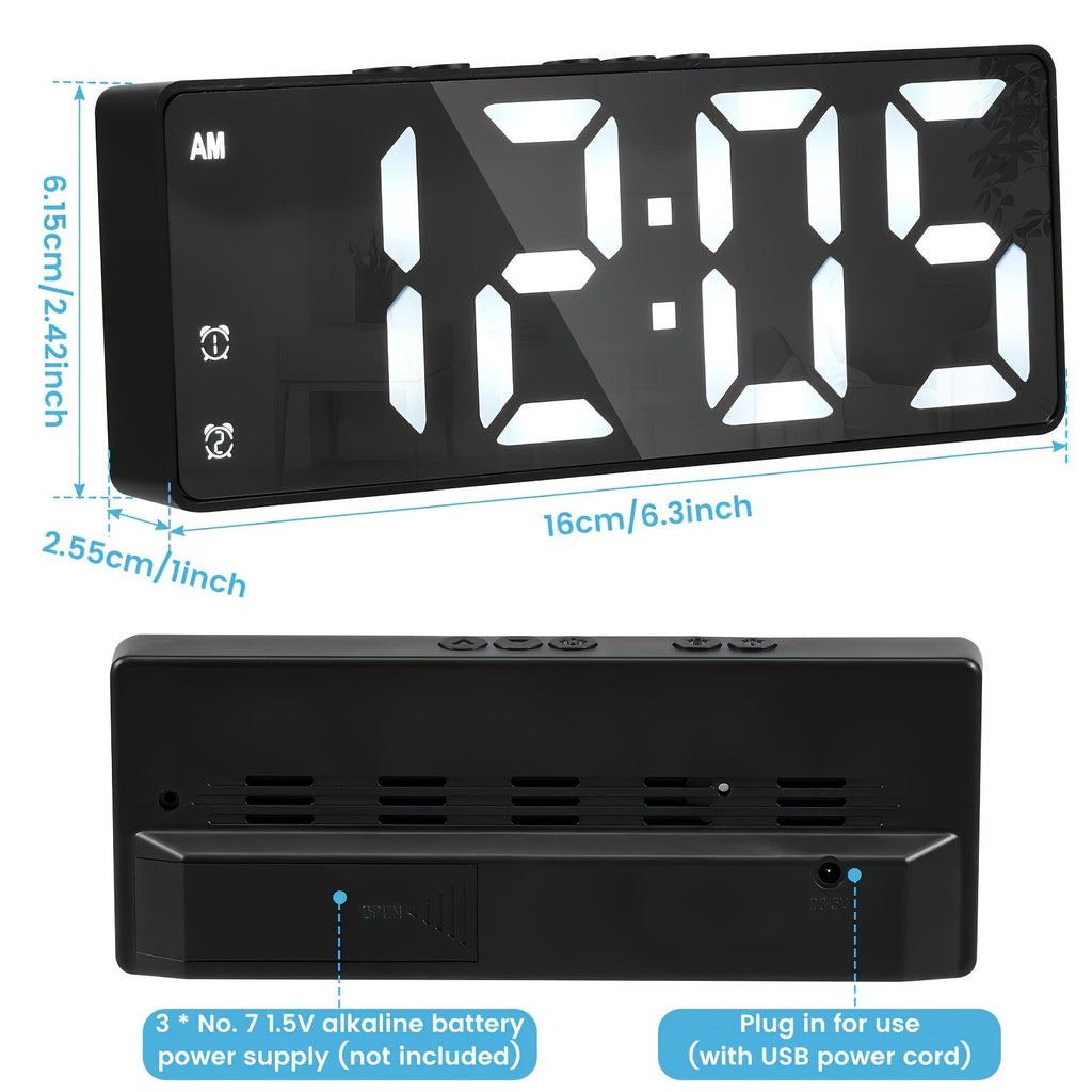 DigiGlow Clock - Modern LED Alarm Clock with Screen