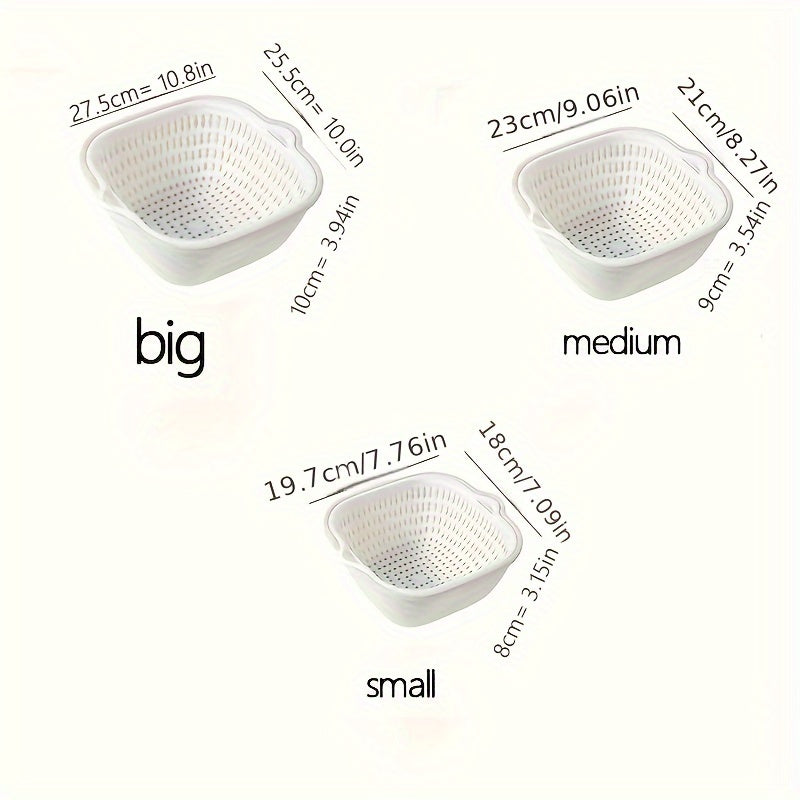 Jamera - Luxury Double-Layer Drain Strainer Set of 3
