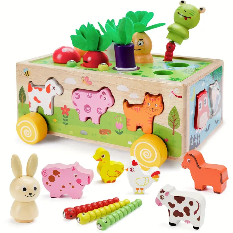 Multifunctional Wooden Play Cube - For Educational Adventures