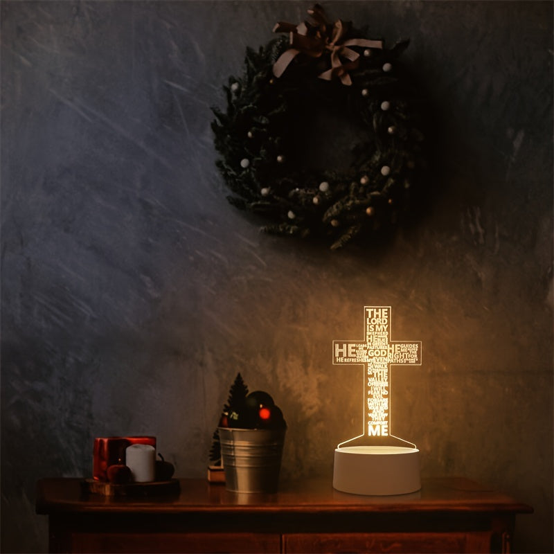 CrossGlow - 3D LED Night Light Acrylic with USB
