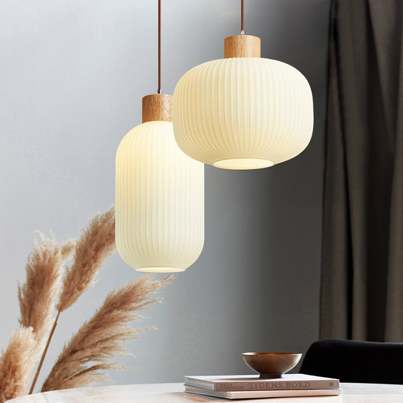 VintageLight - Stylish Wooden and Glass Pendant Lamp