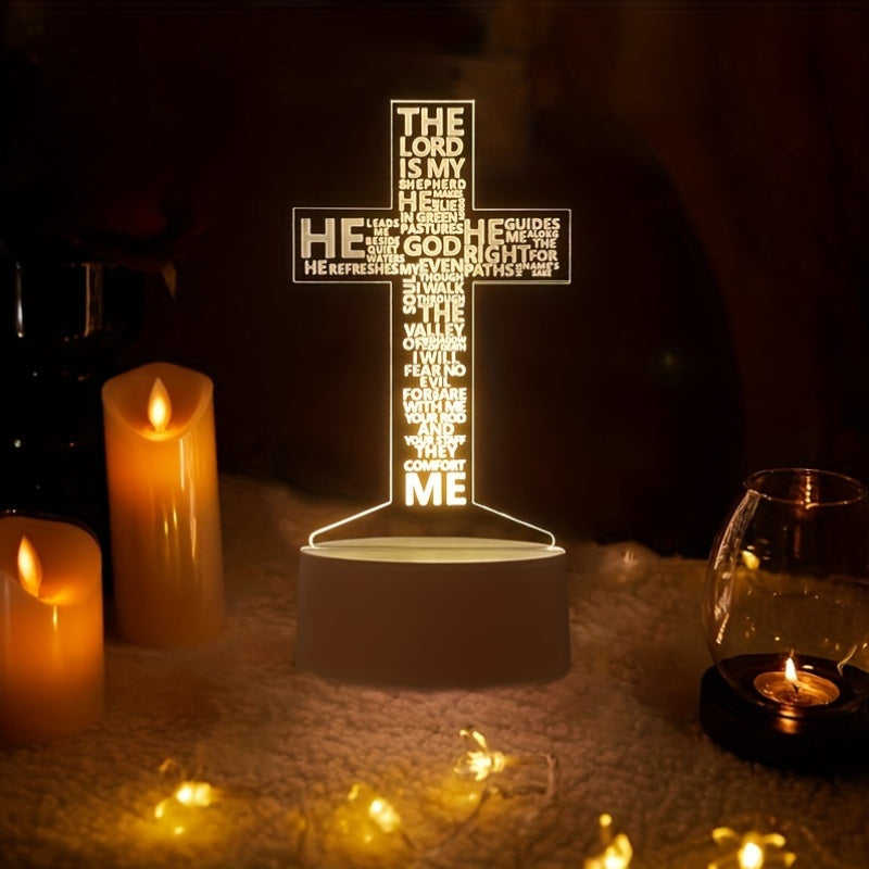 CrossGlow - 3D LED Night Light Acrylic with USB