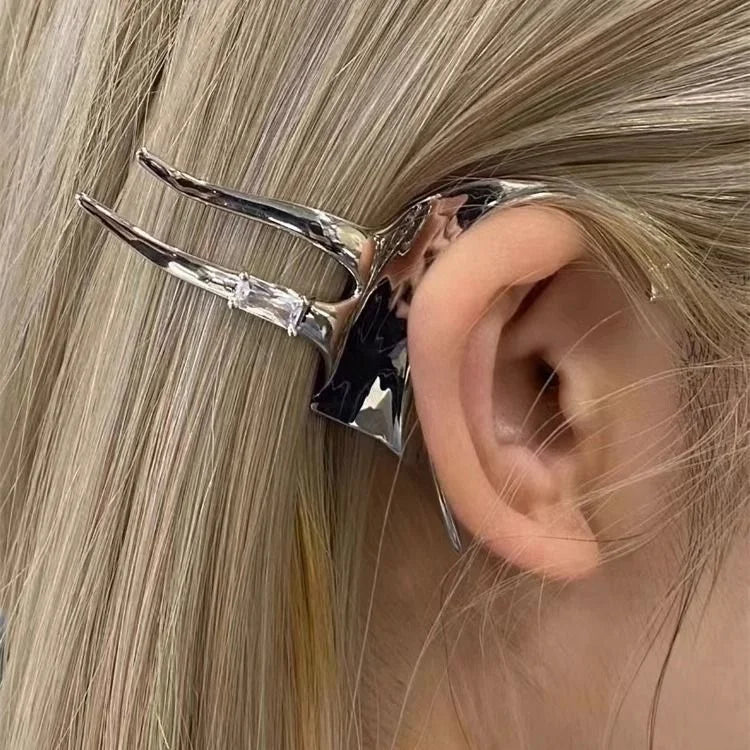Silver Elysia Elf Wing Earrings