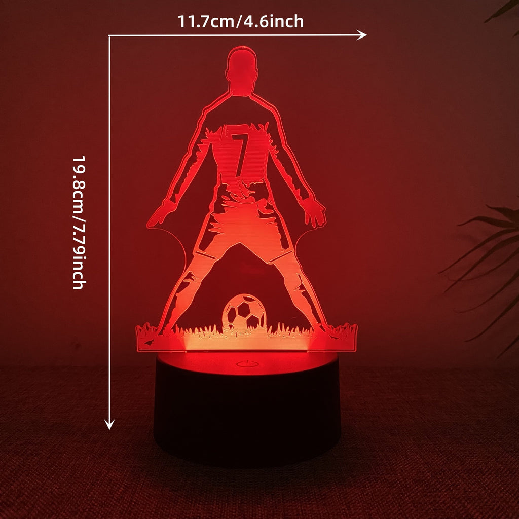 SportGlow – 3D Footballer LED Mood Light with Color Gradient