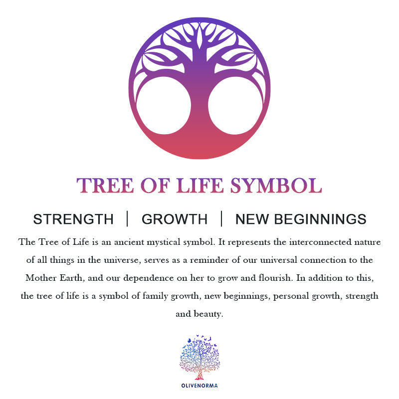Elegant Tree of Life Gemstone Necklace with Radiant Crystals - Elara