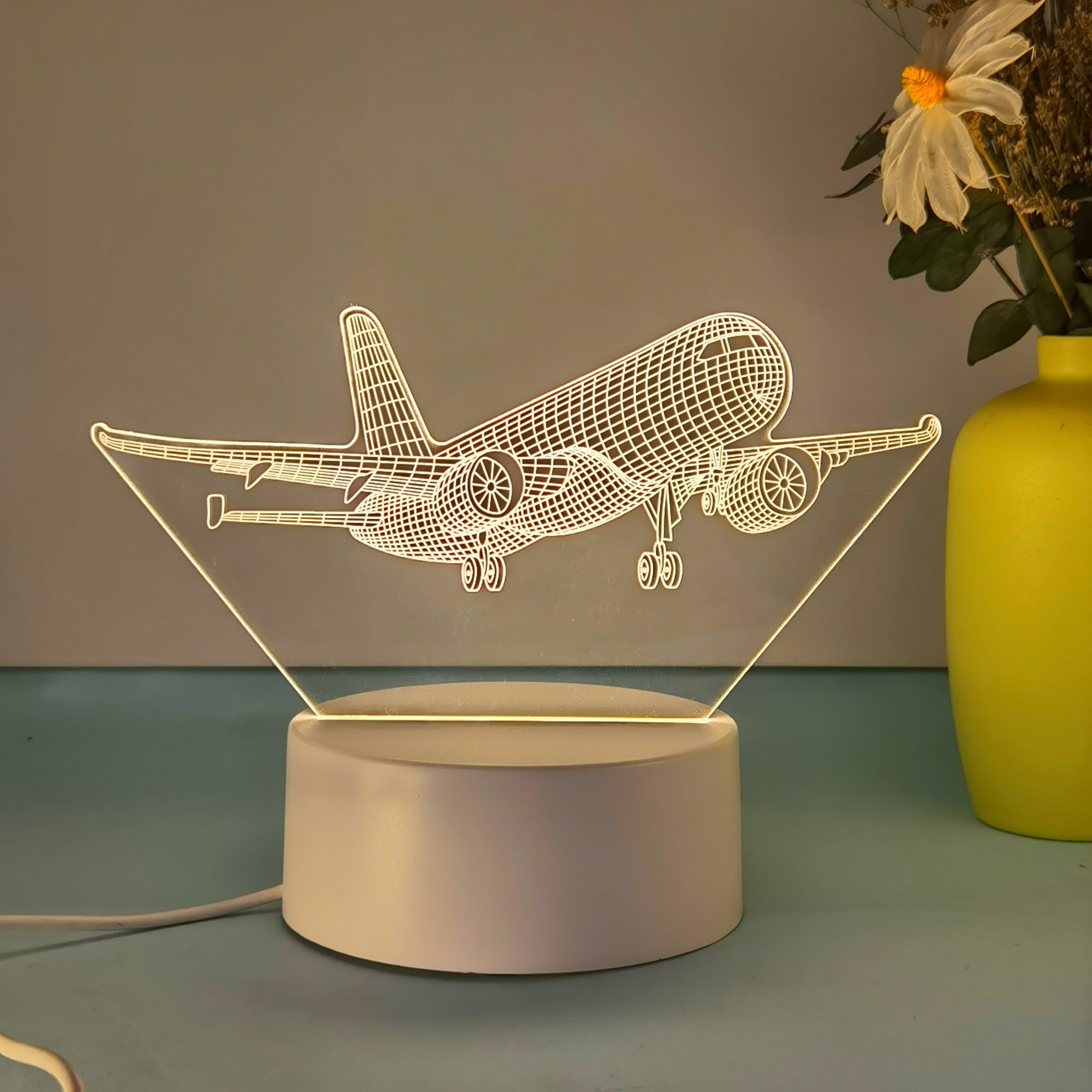 SkyGlow – 3D Airplane LED Night Light with USB
