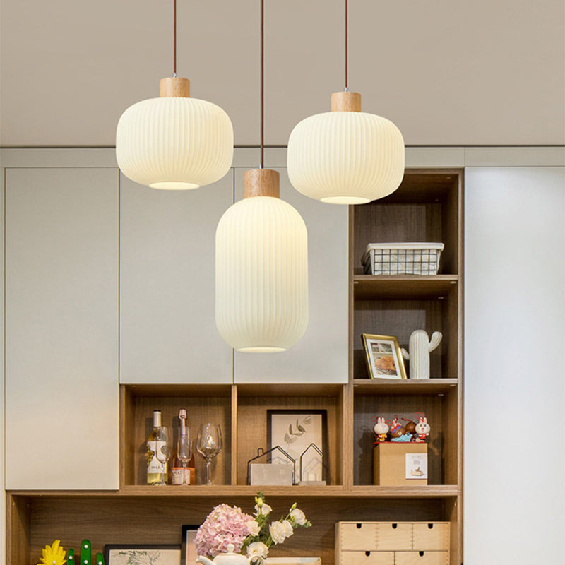 VintageLight - Stylish Wooden and Glass Pendant Lamp