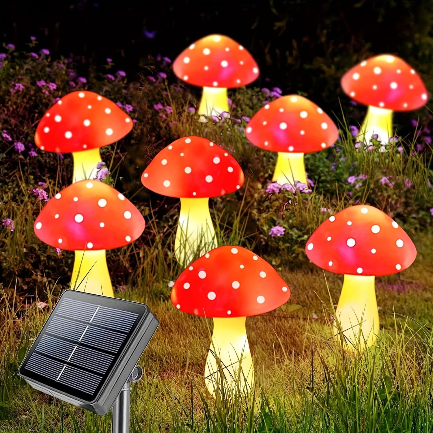 SolarGlow Lamp - Energy-Efficient Garden Lighting with 8 Modes