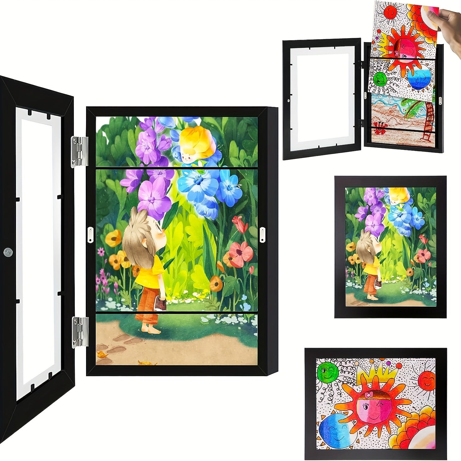 KidArtFrame – Cartoon Kids Picture Frame with Wooden Frame