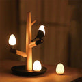 BrightOak Elegance - Smart Wooden Table Lamp with Motion Sensor