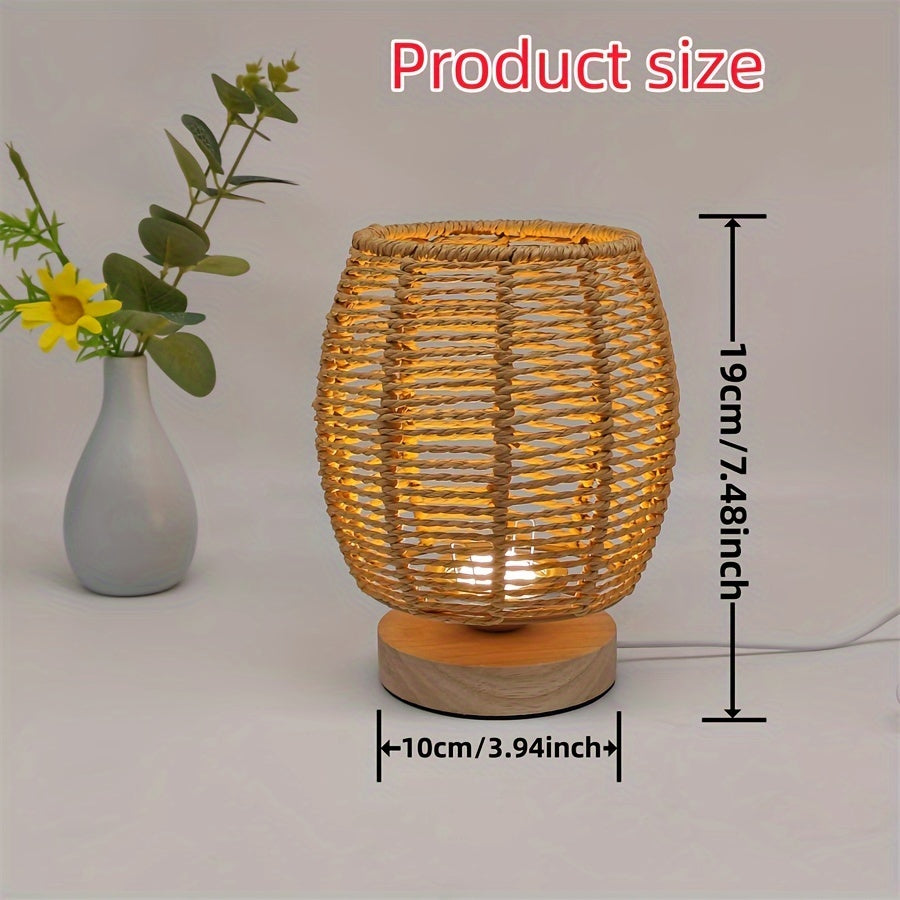 EcoLoom - Artisan Wooden Table Lamp with LED Lighting
