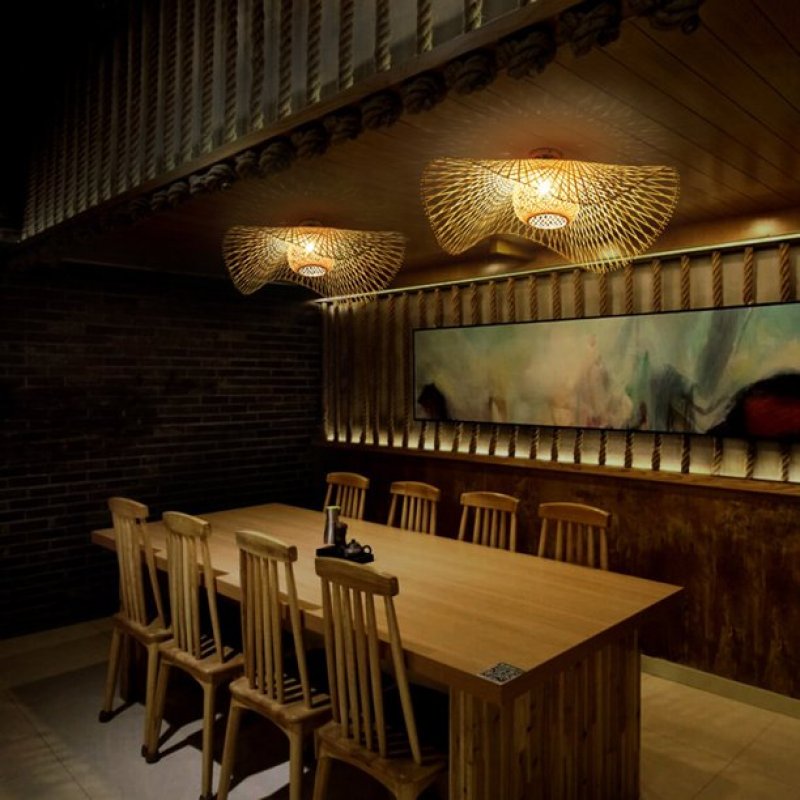 MutoCraft Pendant - Elegant Japanese Style Rattan Pendant Lamp