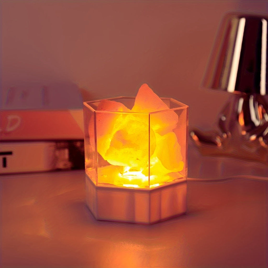HimalayanGlow Lamp – Atmospheric Salt Night Lamp with USB