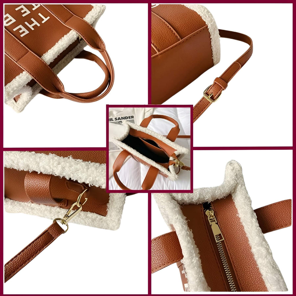 LuxVibe Bag - PU Leather Bag with Faux Fur