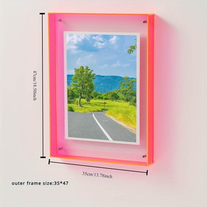 AcrylicFrame – Modern Vertical Photo Frame for Table and Wall