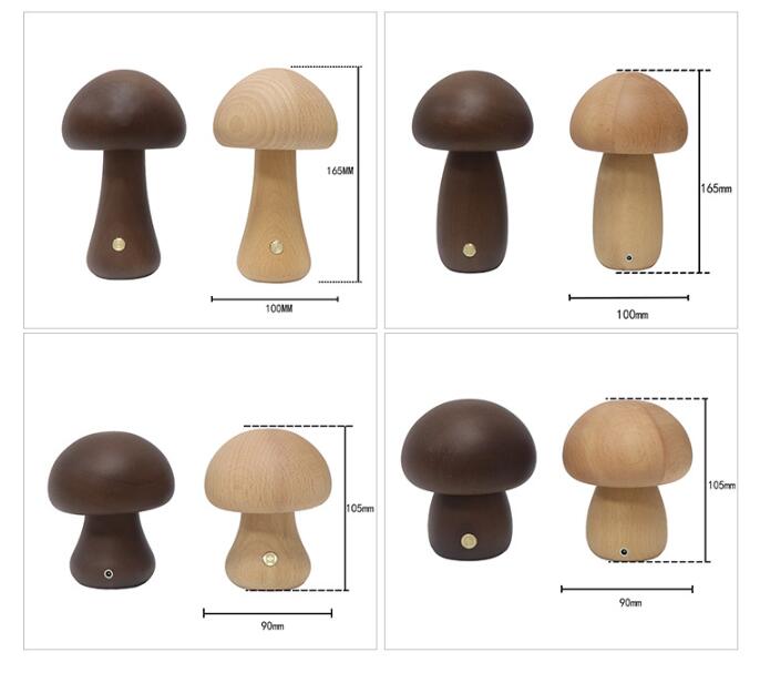 Mushroomlight - Wireless Wooden Mushroom LED Night Light