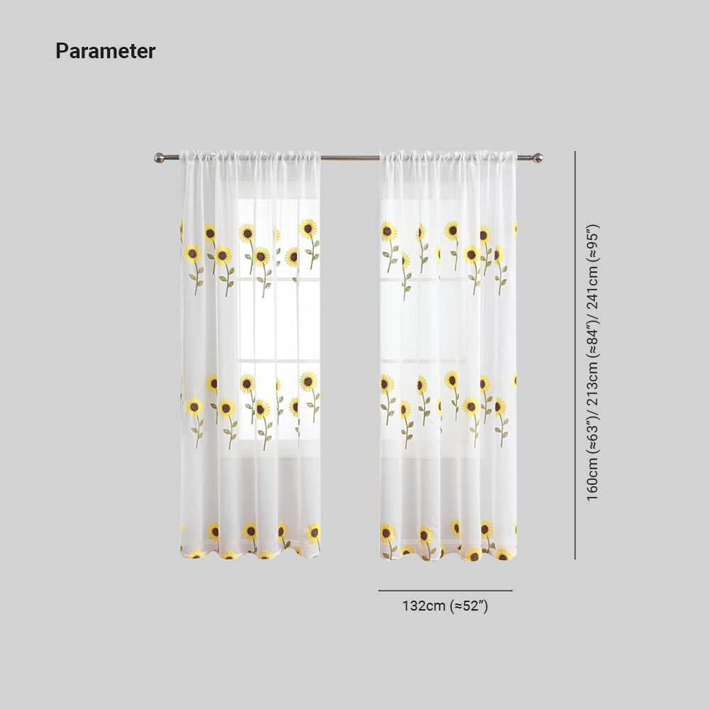NatureGlow Curtains - Rustic Sunflower Curtains for Home