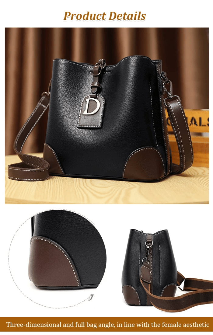 LuxeCarry - Elegant Leather Shoulder Bag with Ample Space